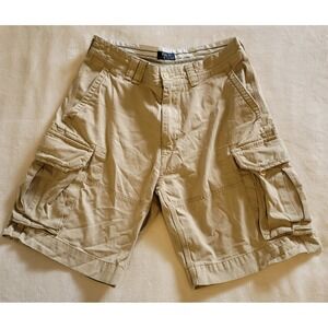 Vintage Polo Ralph Lauren Men's Classic Chino Beige‎ Cargo Shorts Size 34